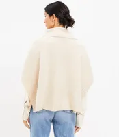 Button Turtleneck Poncho