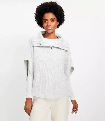 Button Turtleneck Poncho