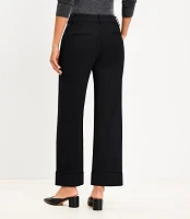 Petite Curvy Straight Cropped Cuff Pant Twill