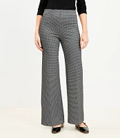 Ponte Wide Leg Pants Houndstooth