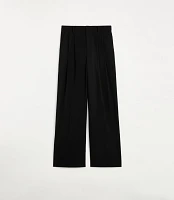 Petite LOFT Versa Seasonless Stretch Double Pleat Wide Leg Pant