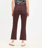 Petite Curvy High Rise Kick Crop Jeans in Plum Raisin