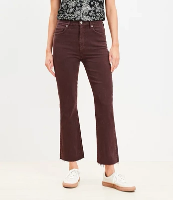 Petite Curvy High Rise Kick Crop Jeans Plum Raisin