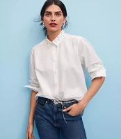 Sparkle Collar Poplin Everyday Relaxed Shirt