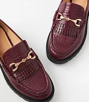 Embossed Lug Loafers