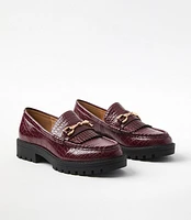 Embossed Lug Loafers