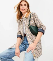 Petite Plaid Barn Jacket