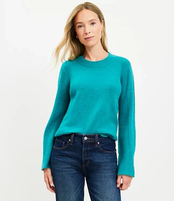 Ribtrim Flare Sleeve Sweater