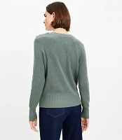 Shoulder Button Wedge Sweater