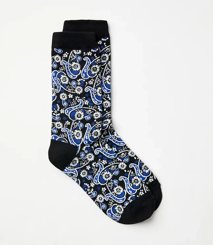 Paisley Crew Socks