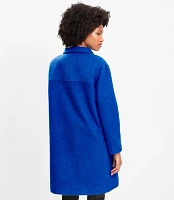 Petite Curly Funnel Neck Coat