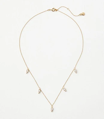 Demi Fine Sparkle Scattered Drop Necklace