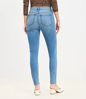 Curvy Seamed High Rise Skinny Jeans Light Mid Indigo Wash