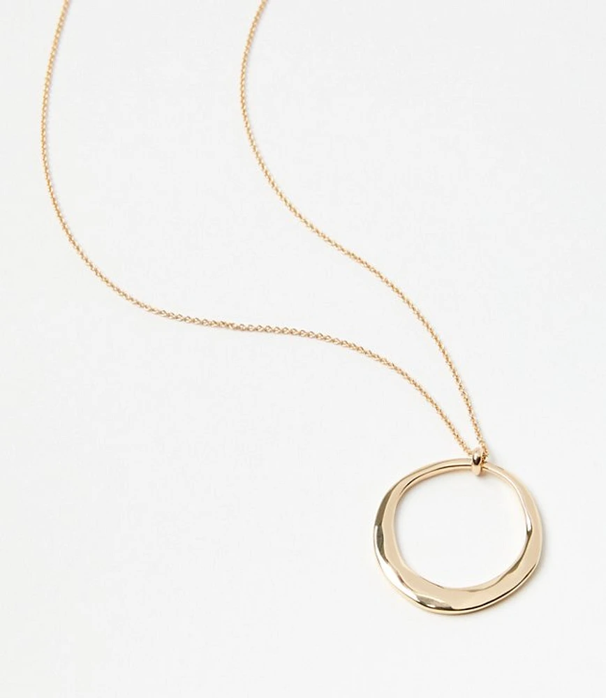 Modern Circle Pendant Necklace