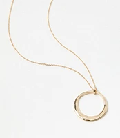 Modern Circle Pendant Necklace