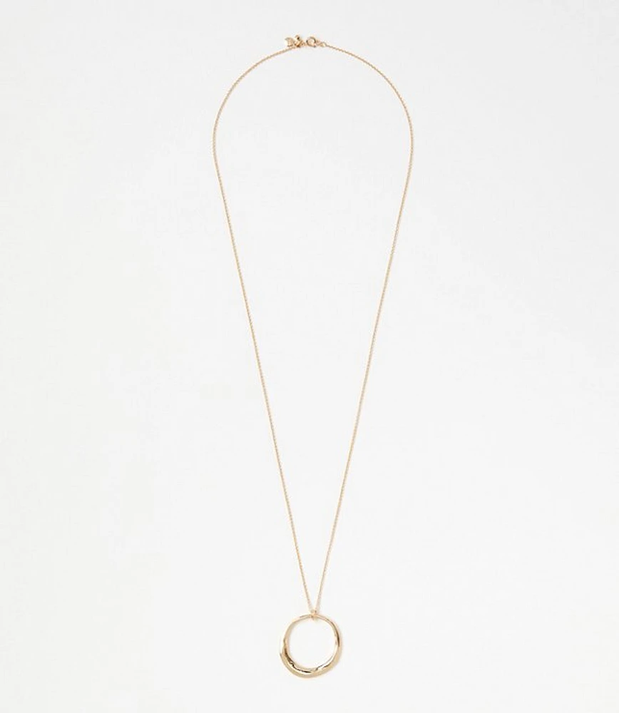 Modern Circle Pendant Necklace