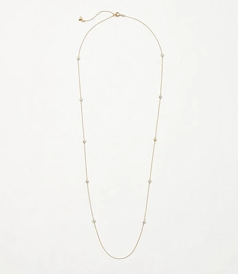 Demi Fine Sparkle Dot Station Necklace