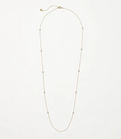 Demi Fine Sparkle Dot Station Necklace