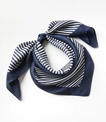 Geo Striped Square Scarf