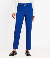 Petite Belted Riviera Slim Pants Doubleface