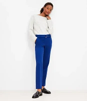 Petite Belted Riviera Slim Pants Doubleface