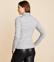 Lou & Grey Heathered Ribbed Turtleneck Top