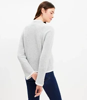 Petite Tipped Cashmere Mock Neck Sweater