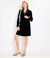 Petite Velvet Blazer Mini Pocket Dress