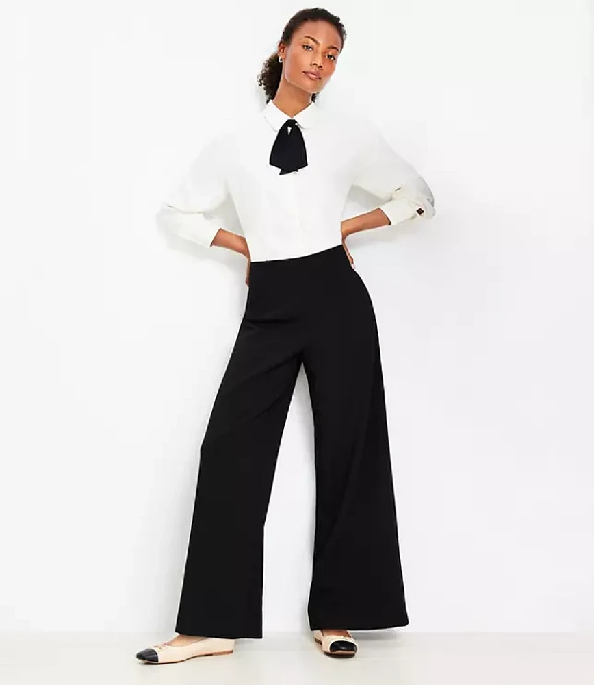 Tall Darted Palazzo Pants Doubleface