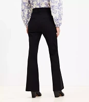 Pintucked Sutton Flare Pants Bi-Stretch