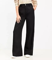 Petite High Rise Trouser Jeans Jet Black Wash