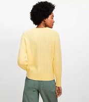 Petite Fluffy Cable Sweater