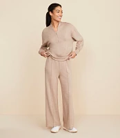 Petite Lou & Grey Heathered Scubasoft Pintucked Wide Leg Pants