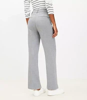 Petite Curvy Full Length Straight Pants Heathered Doubleface