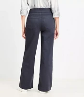 Petite Curvy Palmer Wide Leg Pants Twill