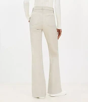 Petite Utility Pocket High Rise Slim Flare Pants