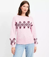 Petite Fringe Fair Isle Sweater