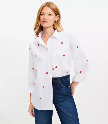 Lips Everyday Oversized Pocket Shirt