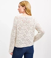 Honeycomb Pointelle Sweater