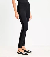 Petite Velvet Tuxedo Stripe Ponte Leggings