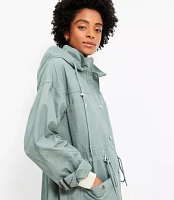 Petite Twill Hooded Anorak