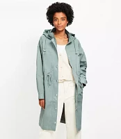 Petite Twill Hooded Anorak