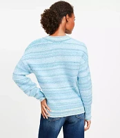 Petite Shimmer Marled Cozy V-Neck Sweater