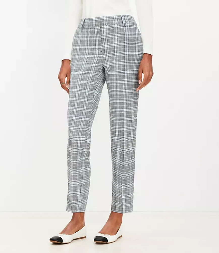 Petite Curvy Riviera Slim Pants Plaid