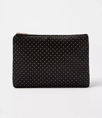 Metallic Dotted Velvet Pouch