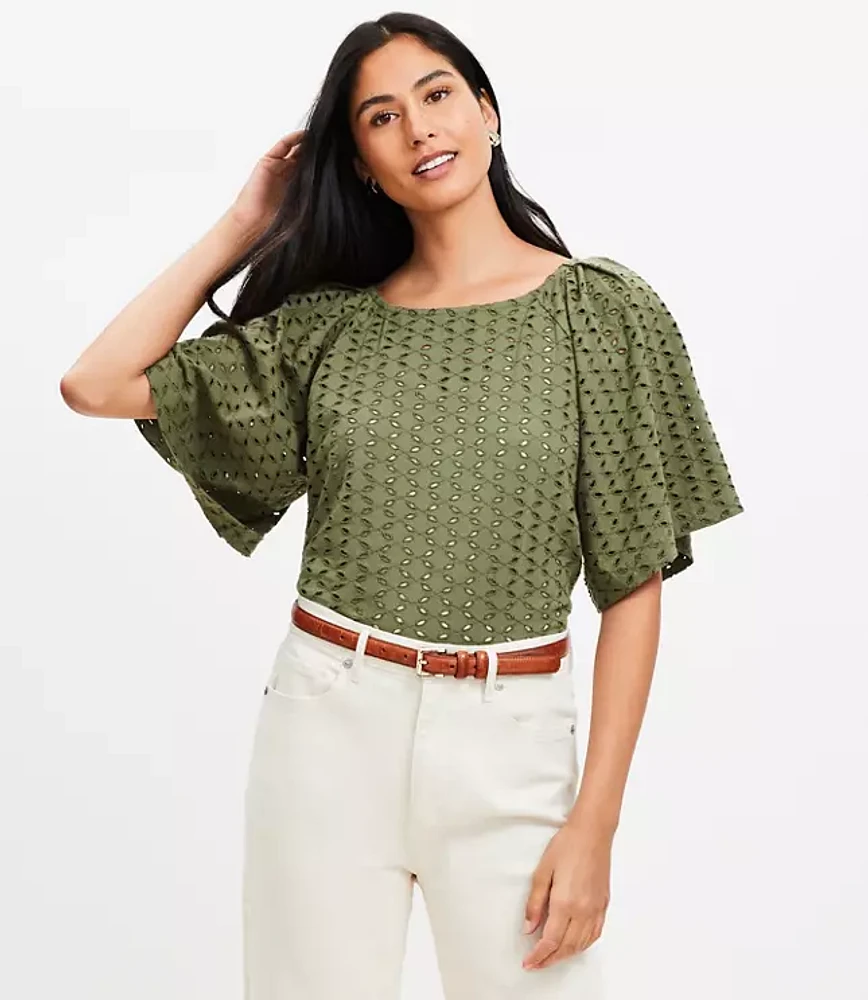 Eyelet Modern Tee