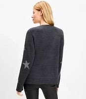 Petite Star Relaxed V-Neck Sweater