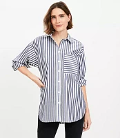 Striped Everyday Oversized Pocket Shirt