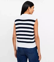 Striped Mock Neck Sweater Tank Top