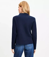 Petite Double Breasted Sweater Blazer